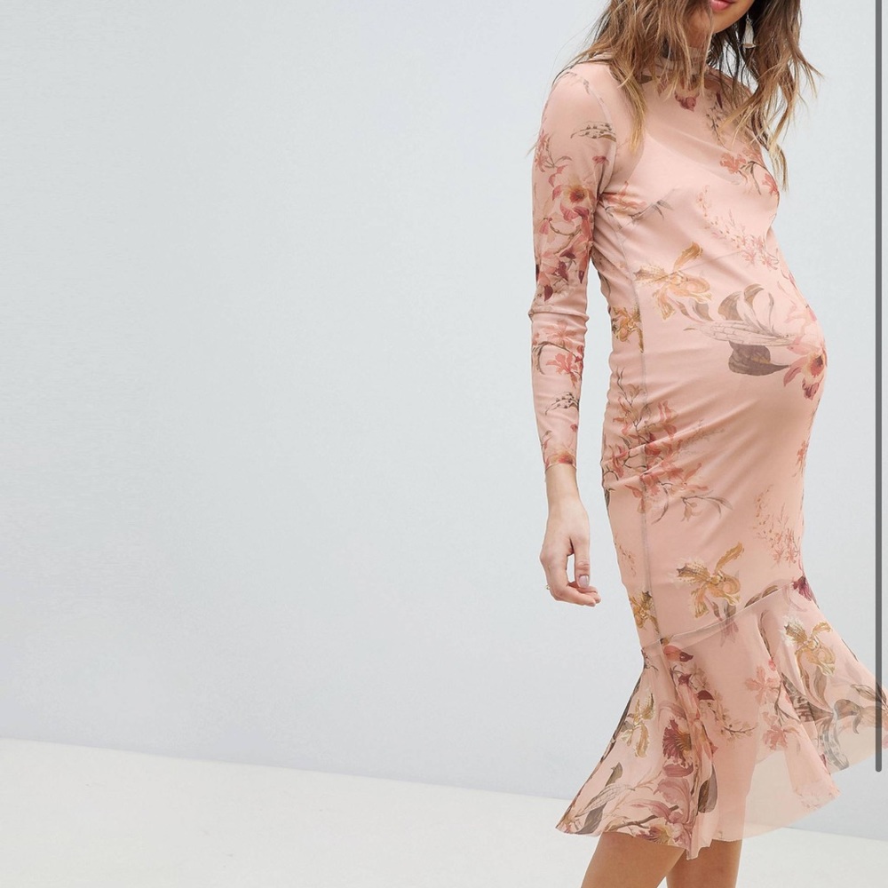 Floral maternity dress